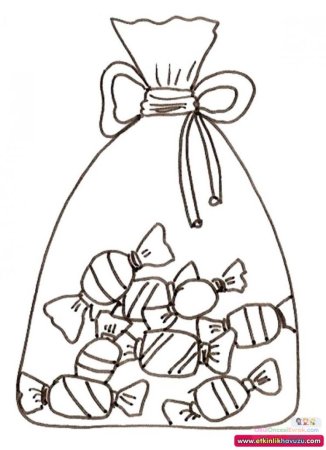 Мешок конфет раскраска