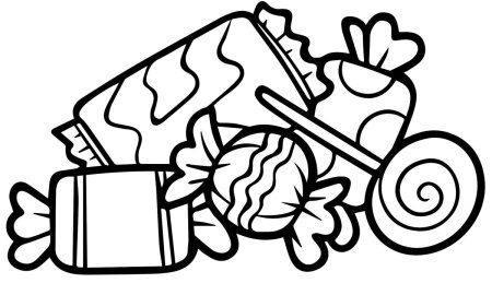 Ваза для конфет раскраска для детей