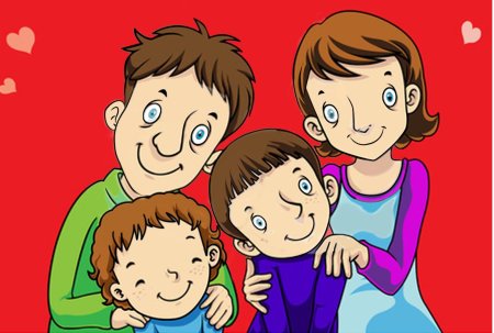 Семья картинки нарисованные