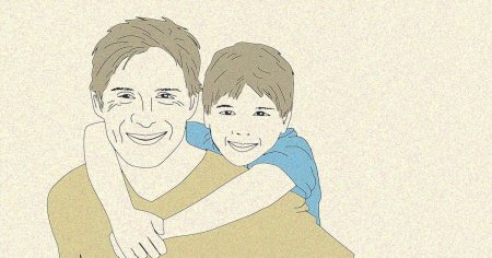 Папа и ребенок иллюстрация