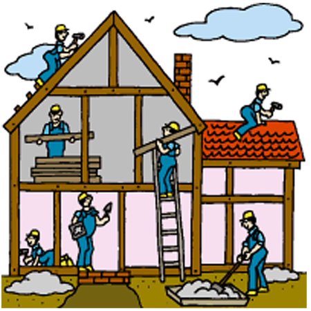 Строящийся дом для детей