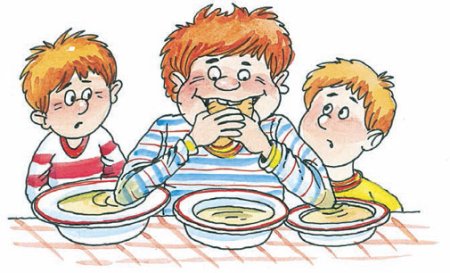 Рисунок поведение за столом