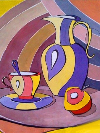 Декоративный натюрморт, училище Рериха