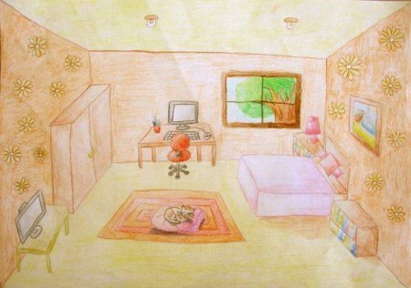 Гостиная рисунок