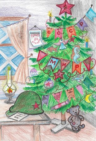 Елка Победы рисунки