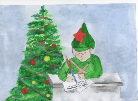 Рисунок елки на конкурс