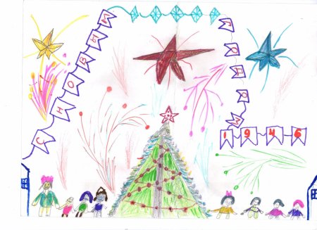 Рисунок елка Победы на конкурс