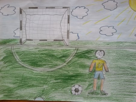 Детские рисунки про спорт