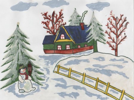 Декабрь рисунок для детей
