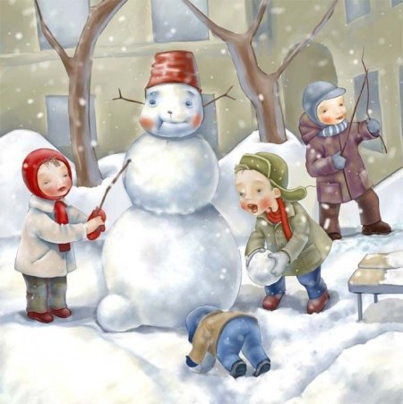 Зимний лес для детей