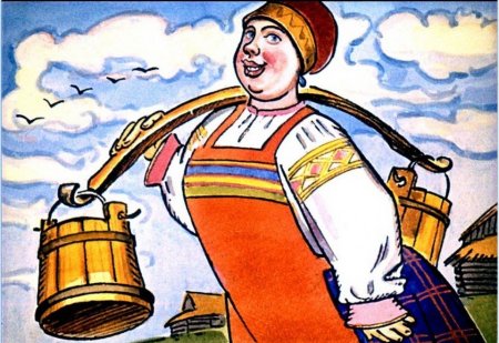 Коромысло с ведрами для детей