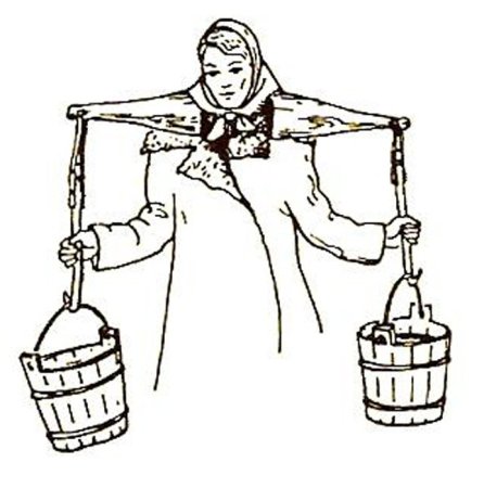 Дымковская роспись Водоноска