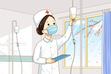 Процедурная медсестра мультяшная