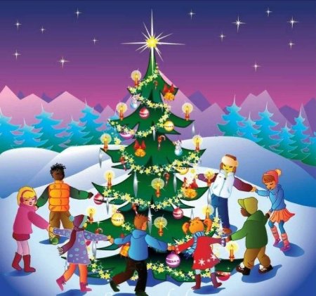 Дети вокруг елки
