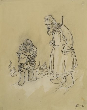 Крестьянские дети рисунок
