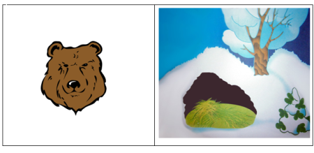 Медведь в берлоге без фона для детей