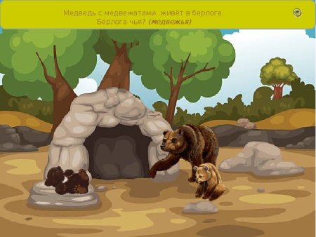 Медведь в берлоге для детей
