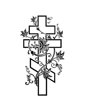 Крест раскраска