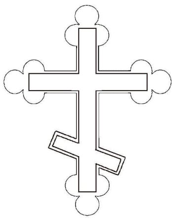 Крест на Пасху трафарет