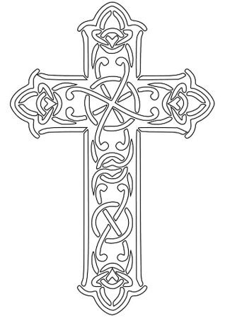 Крест трафарет