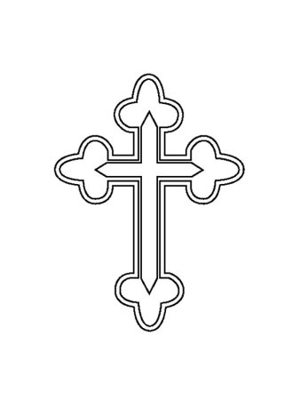 Крест раскраска для детей
