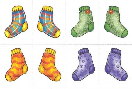 Носки карточки для детей