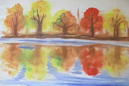 Монотипия Пейзажная техника