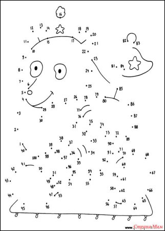 Раскраска соединять по цифрам