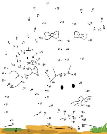 Соединить буквы по точкам