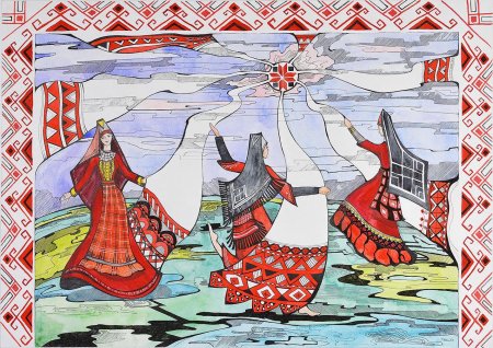 Удмуртский праздник рисунок