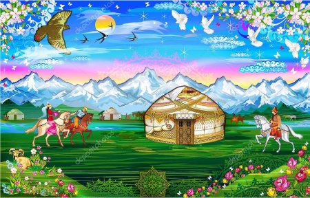 Кыргызская живопись Юрты