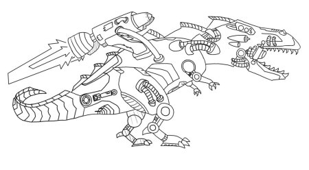 Раскраска Дино роботы