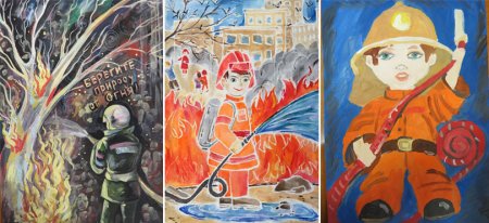 Рисунки про пожарных для конкурса