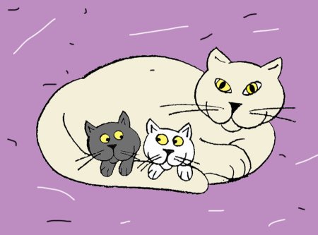 Рисунки для срисовки котики