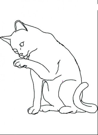 Нарисовать сидящего кота