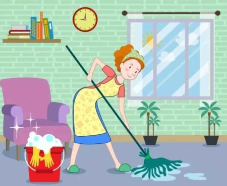 Уборка иллюстрация