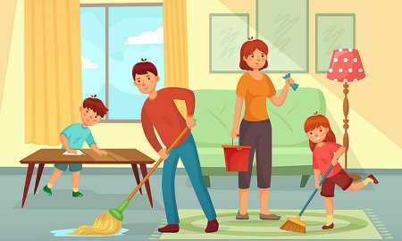 Уборка дети