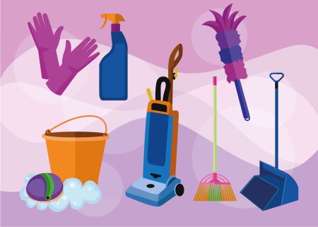 Уборка иллюстрация