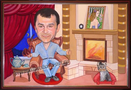 Шарж в кресле