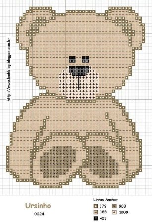 Вышивка Медвежонок