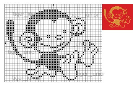 Монохромная вышивка детская