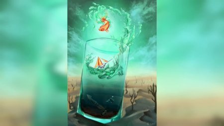 Стакан воды нарисованный