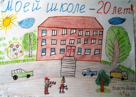 С днём рождения школа рисунок