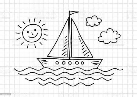 Рисование кораблик