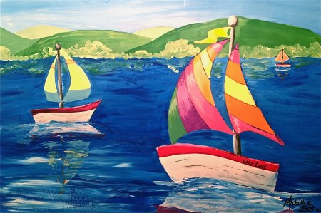 Кораблик в море