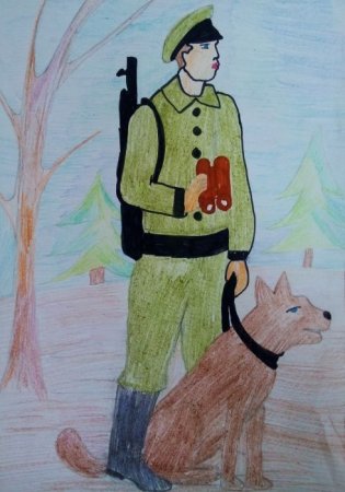 Рисование солдат на посту