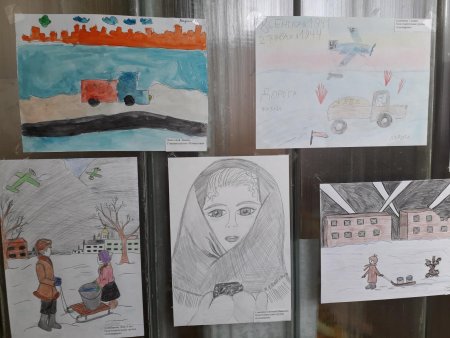 Рисунак блакада Ленинграда дорого жизни