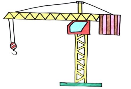 Рисование подъемный кран