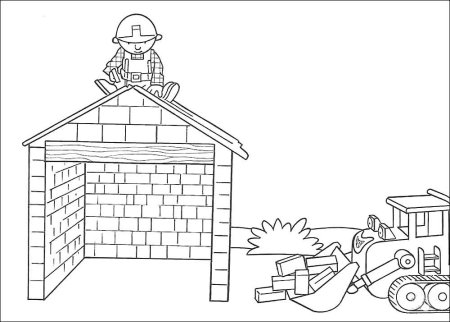 Раскраска стройка домов