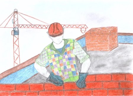 Строитель рисунок для детей